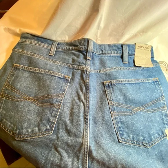 Blue Ranchwear men’s regular straight jeans 40x34 NWT - Picture 5 of 12